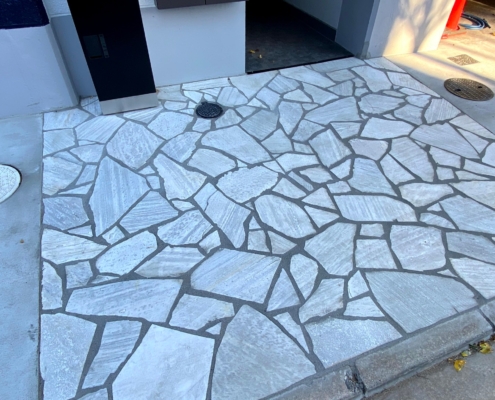 乱形石の乱石貼り