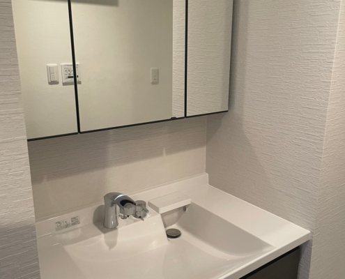 シティホテルを思わせる洗面スペース