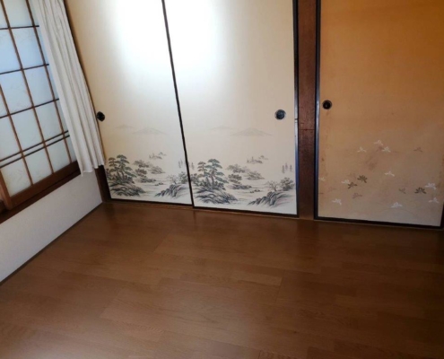 和室のフローリング張り替え後
